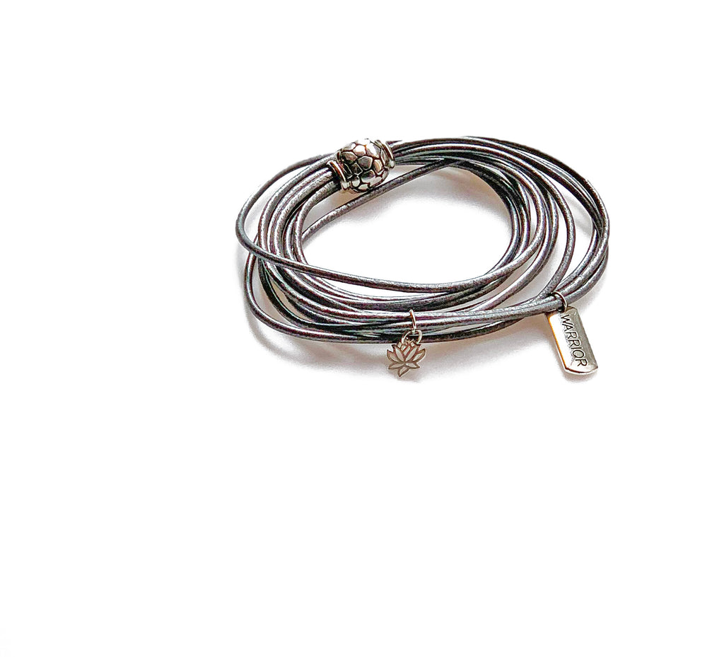 Grey Leather Bracelet - CallistabyVinita